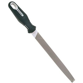 Crescent Nicholson 21748HNN Flat Double Cut Bastard File with Ergonomic Handle - Carded, 8" /203,2mm