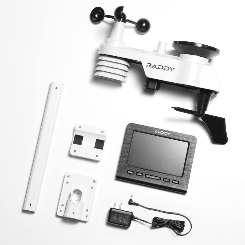 Raddy WF-100C Lite Weather Station Wireless Indoor Outdoor with Temperature,