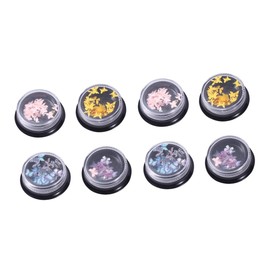 LALAFINA 8pcs Mini Butterfly Nail Art Decorations Handcrafted Stickers for DIY Manicure Safe and Decals for Home and Salon Use