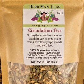 HERB MAN TEAS VARICOSE VEIN CLEARING TEA - Strengthens & tones veins By master herbalist 3oz