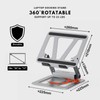 QFI-Cyber Universal 360° Portable Laptop Docking Station, Adjustable Height w/Detachable
