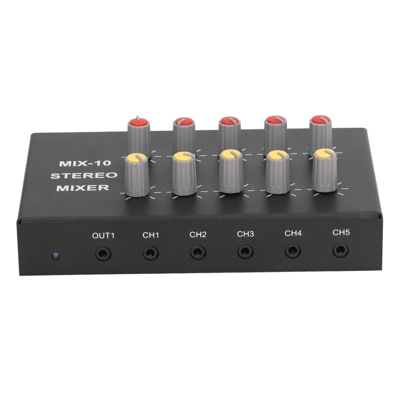 10 Channel Audio Mixer with 3.5mm Jack 10 Input 2