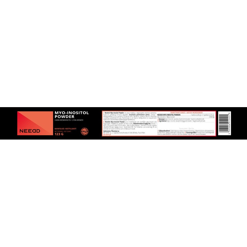 Myo-Inositol Powder 123g - 2000 mg per Serving, 60 Servings