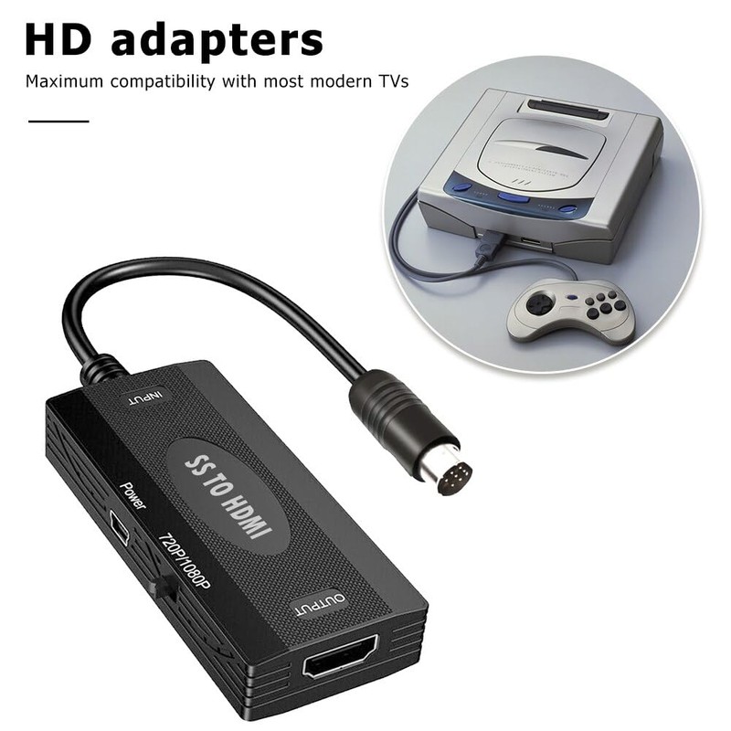 GrinGrin HDTV Converter for Sega Saturn with HDMI Cable