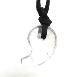 [NeoVenus] Natural Stone Magatama Necklace, Crystal, Quartz, 1 Piece