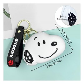 Topohlia Snoopy Key Holder, Snoopy Coin Purse, Coin Purse, Wallet, Men's, Women's, Super Cute, Accessories, Miscellaneous Goods, Popular, Presentation, white
