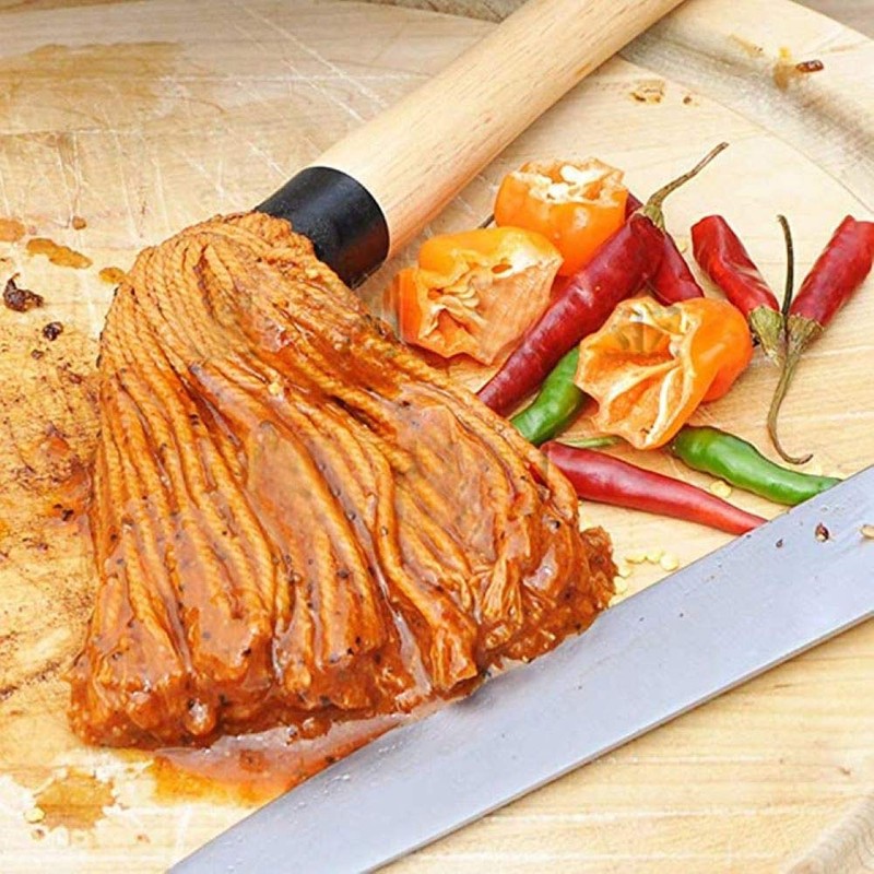 Hedume 2 Pack BBQ Basting Mop with 6 Extra Replacement