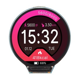 RP2040 MCU Board 1.28in LCD RP2040 Chip 133MHz 264KB SRAM 4MB Flash Round LCD Module for RasPi Pico DIY Replacement