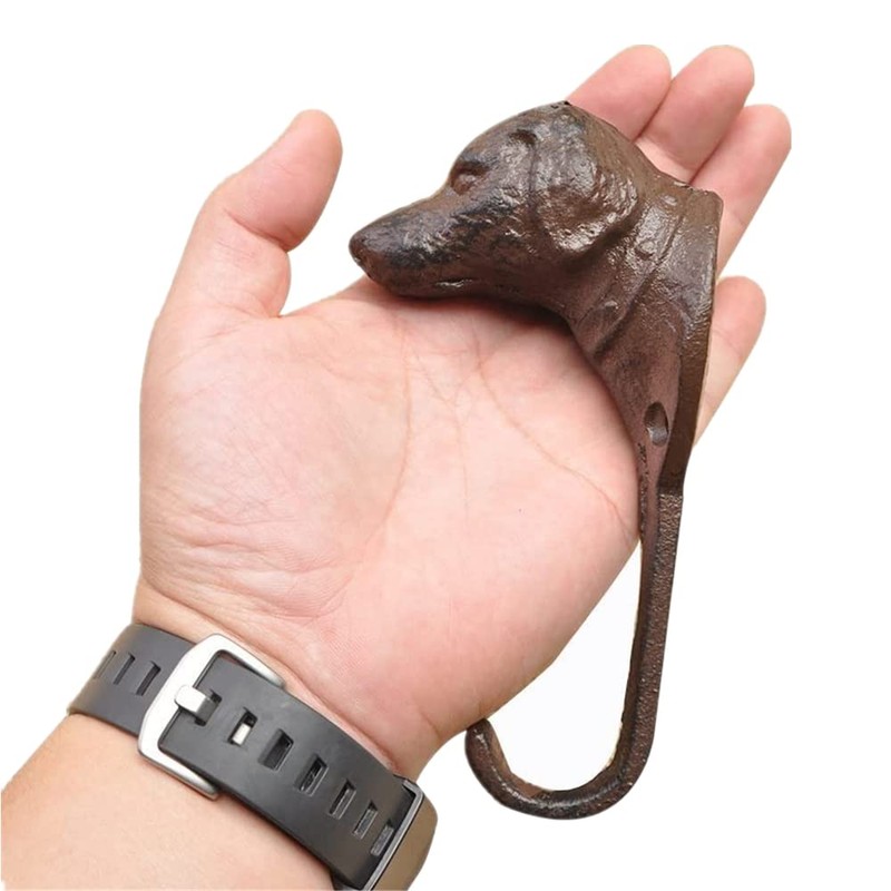 Kassbest Retro Creative Wall Hooks Dog Head shape Cast Iron