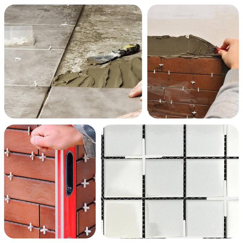 1500 PCS Tile Spacers, 2mm/3mm/5mm Cross Shaped Gasket Plastic Cross