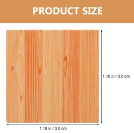 27pcs Miniature Wood Floor Sheets for Dollhouse Decor, Assorted Colors, 1.18in, DIY Craft Material, Realistic and Smooth Finish