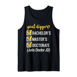 Juris Doctor Law School Graduation Goal Digger Inspirational Tank Top