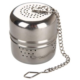 FACKELMANN Tee-Ei mit Kette INOX, Edelstahl, Silber, Ø ca. 3,7 cm, Höhe ca. 4 cm