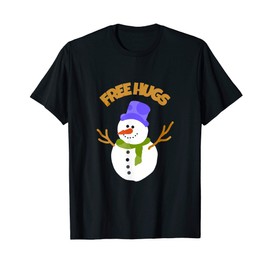 Snowman Free Hugs funny 2020 new year Costume T-Shirt