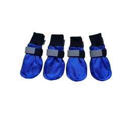 Vibrant Fellow Paw Protector Dog Boots Soft Protective and Skid-proof Set of 4 Size M Blue Colour