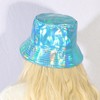 MILAKOO Waterproof Bucket Hat Punk Hip Hop Hologram Metallic Bucket