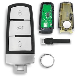 433 MHz 3-Button Car Key Remote Control for Volkswagen VW CC Passat Passat B6 B7 Magotan Fccid: 3C0959752BA with ID48 Chip Key Ring