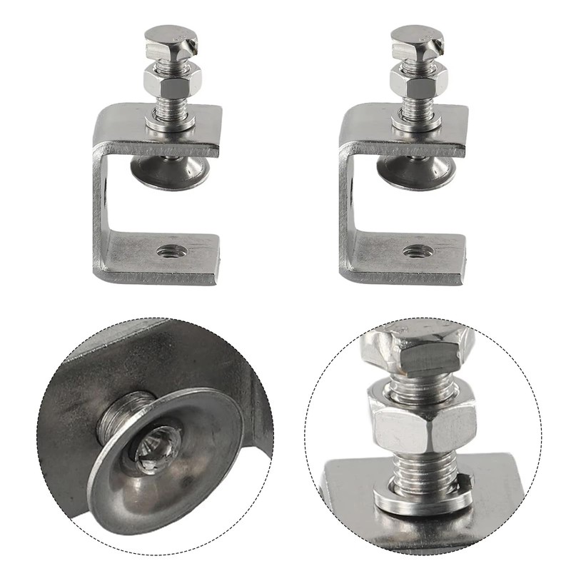[Set of 2 Strong Stainless Steel C Clamps] Essential DIY