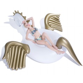 Jasonwell Giant Inflatable Pegasus Pool Float with Fast Valves Summer Beach Swimming Pool Floatie Lounge Floating Raft Outdoor Party Decorations Toys for Adults Kids (XXXL)