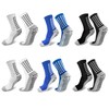 ZXOLDZX 2/4/6 Pairs Men's Soccer Socks Grip Pads Non Slip