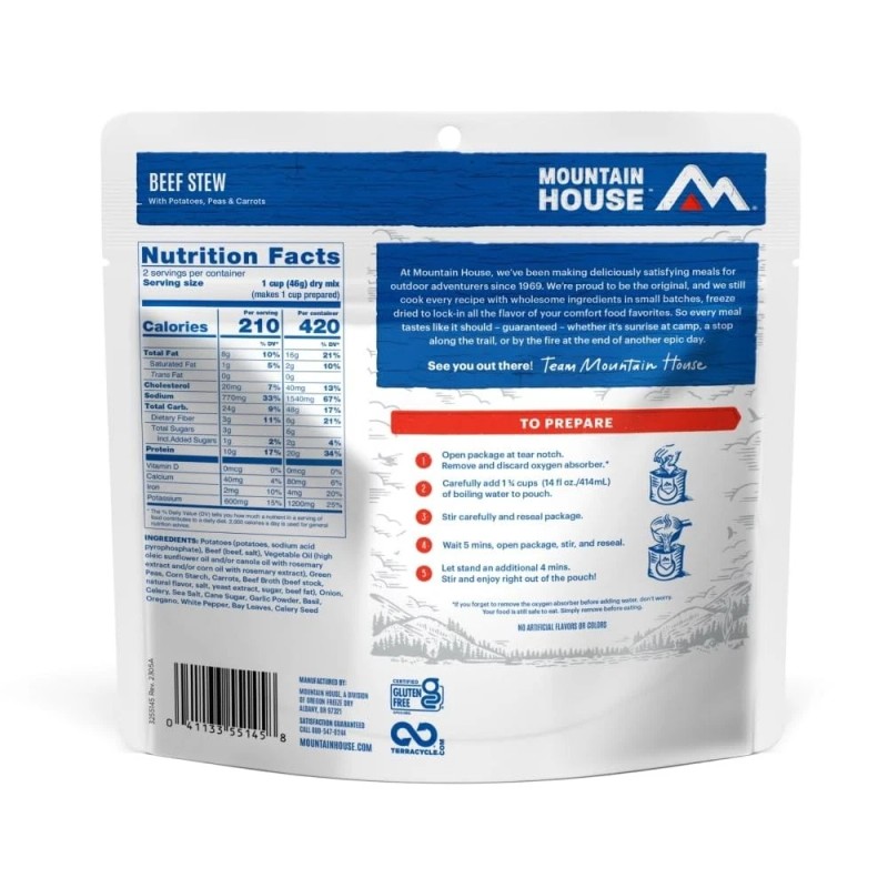 Mountain House Beef and Veggie Freeze Dried Backpacking Meal 2