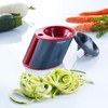Westmark Gemüse-Spiralschneider Hand, mit 2 Schneidkegeln und Restehalter, Rostfreier Edelstahl/Kunststoff,