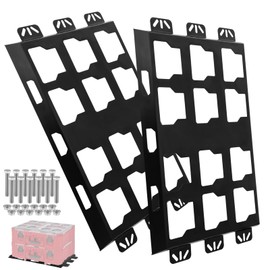 BYERN AUTO Heavy Duty Mounting Plate Compatible with Milwaukee Packout Toolbox System, Full Metal Base Plate with Powder Coat, Truck Bed Wall Floor Mount Van Garage Workshop Storage Organizer（2 pcs）