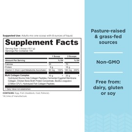 Ancient Nutrition Ancient Nutrition Collagen Peptides Powder, Multi Collagen Protein, Women & Men, Vitamin C, Probiotics, Hydrolyzed Collagen, Supports Skin, Joints, Gut Health, Unflavored, 100 Servings