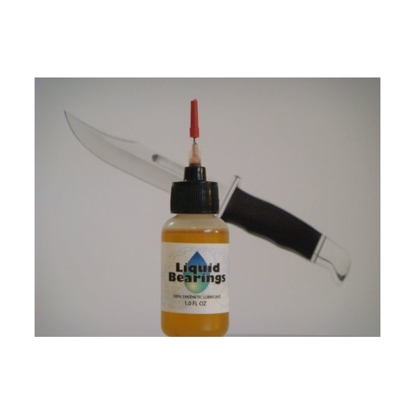 Liquid Bearings, 100%-Synthetic Oil for Any Folding or Fixed-Blade Knife, Superior Lubrication and Rust Prevention for Knives!!