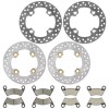 Caltric 2 Front Rear Brake Disc Rotor W/ Pads for