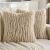 FUTEI Apricot Decorative Throw Pillow Covers 18x18 Inch Set of