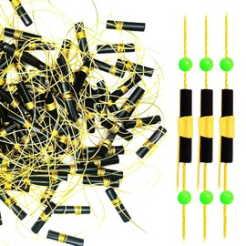 YOTO 80pcs Fishing Bobber Float Stops, Yellow