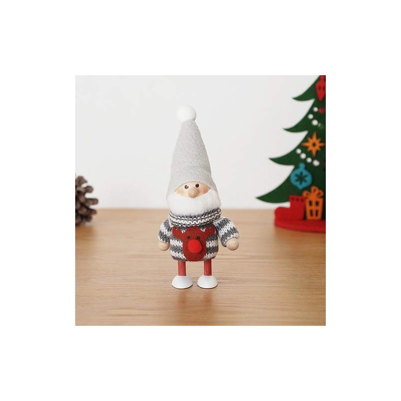NORDIKA nisse Nordic Christmas Wooden Doll (Knit Sweater Santa (Reindeer)