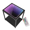 FUSLITE Infinity Mirror Light Table, Coffee Tables for Living Room,