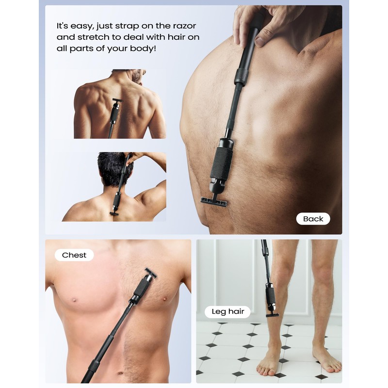 ETbyto Safety Razor Extension Handle with Adjustable Length for Leg