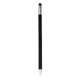 MUJI 61415826 Wooden Axis Hexagonal Mechanical Pencil with Eraser, Black, Lead Diameter 0.02 inch (0.5 mm)