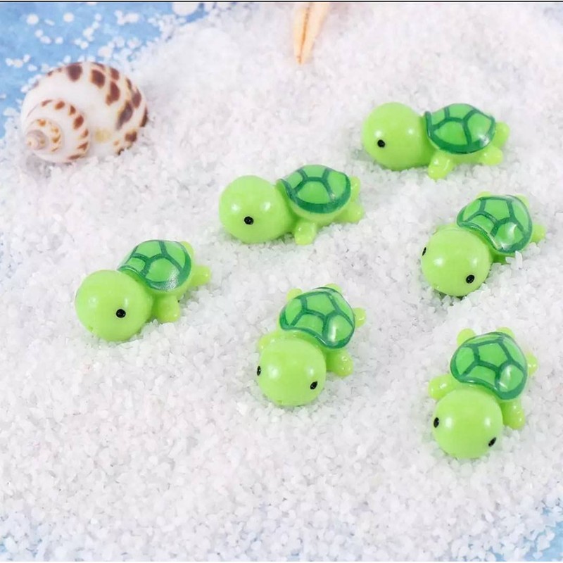 Miniature 5 Turtles Set, Terranium Gardening, Mosrium, Dollhouse, Figurine, Diorama