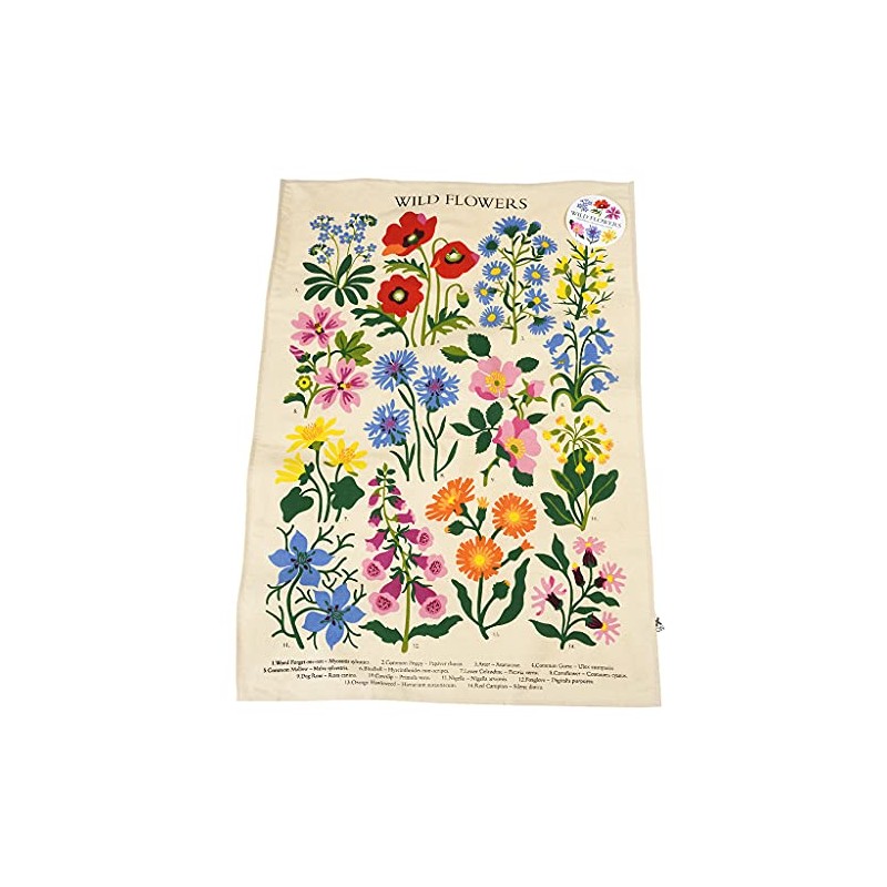 Wild Flowers Cotton Tea Towel