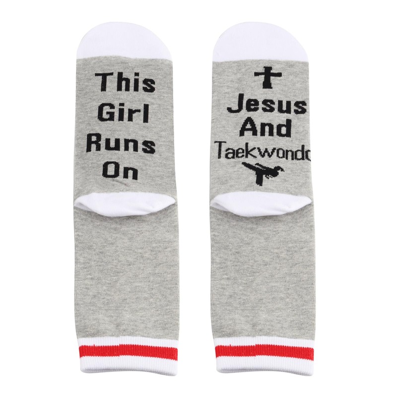 PXTIDY Jesus and Taekwondo Socks Gift for Martial Arts Christian