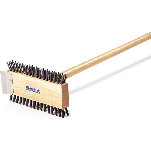 SPARTA 4002600 Stainless Steel Grill Brush, Grill Scraper With Long