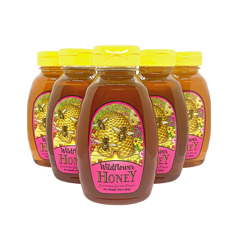 Wildflower Honey 16 oz. Bottle Unpasteurized Unblended No Additives Pure