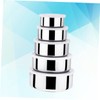 Mikinona Space-Saving Nesting Food Containers with Leakproof Lids Stainless Steel