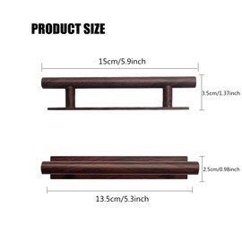 DBTHTSK 10 Pack Self-Stick Push Pull Helper ABS Plastic Wardrobe Handle Instant Cabinet Drawer Furniture Handles (Dark Brown)