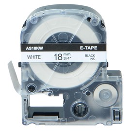 KCMYTONER 50 Pack Compatible for LK-5WBN LC-5WBN SS18KW Black on White 18mm 3/4" x 26' Label Tape Used in LW-600 LW-700 LW-900P LW-1000P Label Makers