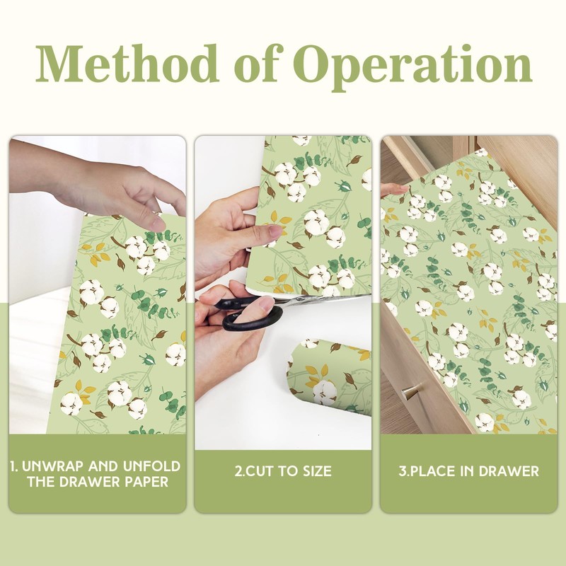 SCENTORINI Cotton Scented Drawer Liners, Scented Paper Liners for Wardrobe,