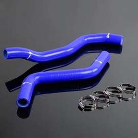 PIT66 Silicone Radiator Hose Kit Compatible with 1995-1999 Mitsubishi Eclipse DSM 4G63T 2G Blue