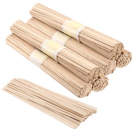 SINJEUN 300 Pieces Square Wood Sticks, Wood Square Dowel Rods Balsa Wood Sticks for Wood Carving, Model Making and DIY Craft(305 x 3 x 3 mm)