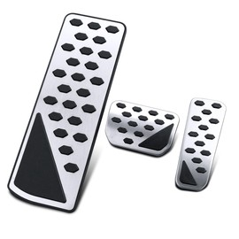 MIHUMIMO Steel Sport Footrest Dead Gas Brake Pedal Pad Cover Compatible with 2022-2025 Jeep Grand Cherokee L WL Accessories