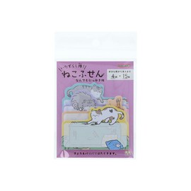 Sun-Star Stationery Sticky Notes, Can Be Used From Your Favorite Patterns, Prank Squad Cat Notes S2853000 Scratching Team