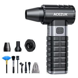 Compressed Air Duster 4-Gear Adjustable 300000RPM Electric Air Duster Rechargeable Brushless Motor Mini Cordless Air Blower for Keyboard, Electronics,Car and Home Cleaning Replaces Compressed Air Can